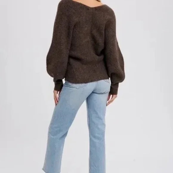 CLEAR OUT!!! Crossover Ribbed Pullover - Picture 7 of 10